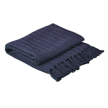 Cable Throw - Navy 50x60 Park Designs - The Fox Decor